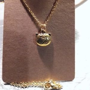Gold Cat Necklace